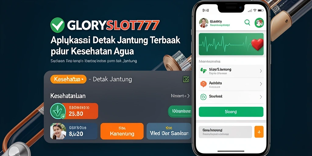 Screenshot utama GLORYSLOT777 menampilkan grafik detak jantung.