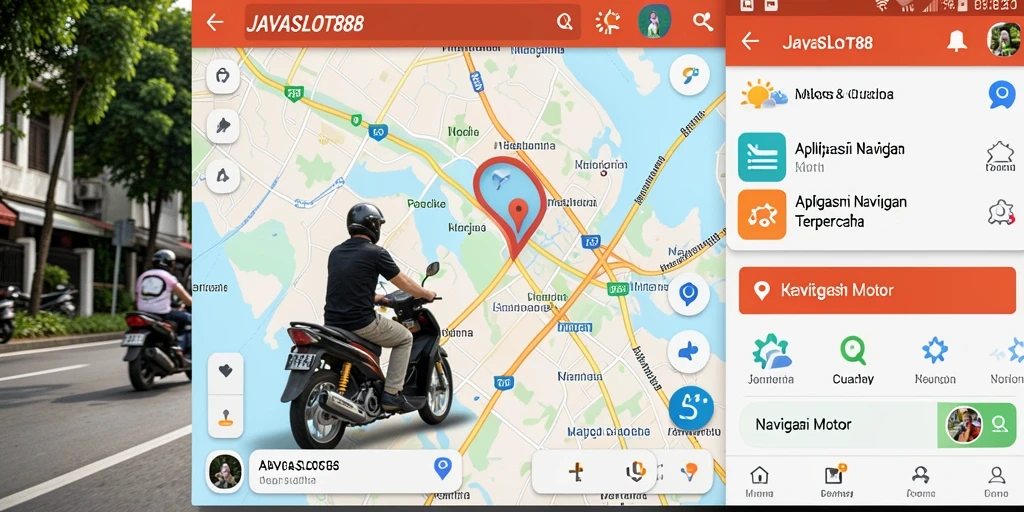 Antarmuka aplikasi JAVASLOT88 untuk navigasi motor yang praktis.