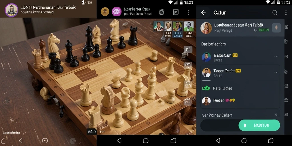 Screenshot LDN11 menampilkan papan catur interaktif dengan desain yang menarik.