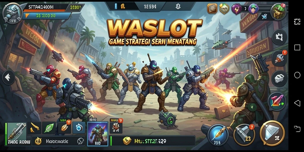 Tampilan antarmuka WASLOT yang menarik dengan elemen strategis nyaman di mata.