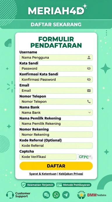 Panduan Registrasi Akun meriah4d untuk Pengguna Android