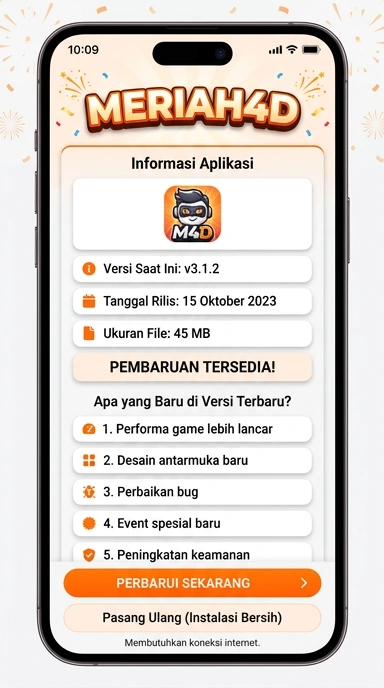 Riwayat Versi Aplikasi meriah4d untuk Pengguna Android